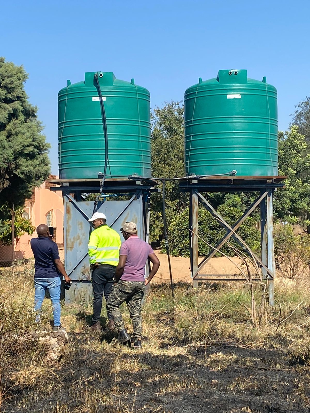 Elevated tank stand & storage system