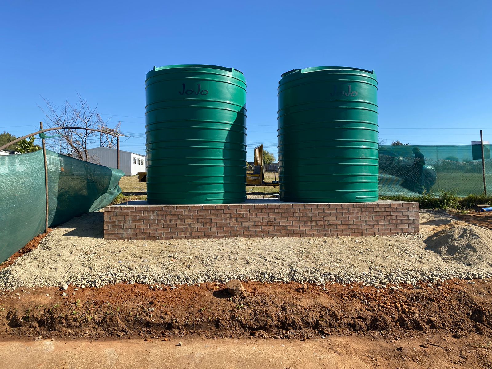 Completed JoJo tank water storage installation